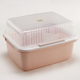 茶花1804大号沥水碗架碗柜塑料带盖欧式碗柜 碗筷收纳餐具箱