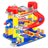多种交通场景儿童仿真超级停车场玩具套装升降电梯小汽车跑道玩具