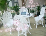 欧式户外桌椅,塑料桌椅,花园,庭院，休闲阳台桌椅(4合1)
