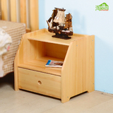 简约实木床头柜 小斗柜 环保漆环保木质儿童孕妇床头柜  单层抽屉