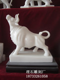 石雕牛 十二生肖雕刻 动物雕塑 工艺品摆件 大理石汉白玉雕刻