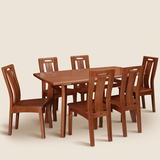 实木餐桌椅美国红橡木餐桌6人座长方形木质餐台餐台现代简约桌子
