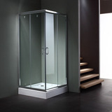 正方形型淋浴房 移门式全钢化玻璃卫生间浴屏沐浴房定制