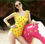 芬狄诗2014新款三角连体泳衣水果派对菠萝系性感显瘦修身FS0512