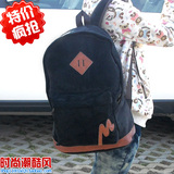 2016新款日式韩版背包黑色双肩包潮流男女中学生小学生书包旅行包