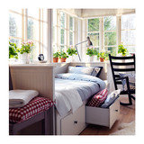 ◆轶菲宜家代购◆IKEA 汉尼斯 坐卧两用床框架带3屉 含床垫
