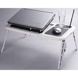 e-table电脑桌/床上电脑桌 折叠笔记本桌 纯黑，黑白两色可选
