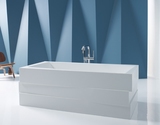 科勒浴缸K-1801T-0 艾丝寇绮美石艺术浴缸（方型含排水）正品特价