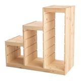 皇冠IKEA南京宜家代购家居具 舒法特 架子 松木/白色儿童玩具柜子