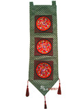 贵州少数民族手工艺品长粗麻信袋壁挂收纳袋 刺绣双层信插85X25cm