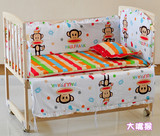 变书桌婴儿床环保无油漆实木床童床BB床多功能摇床松木床分区包邮