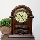座钟实木摆钟客厅古典时尚创意复古座钟欧式仿古台钟田园钟表