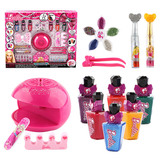 芭比公主芭比烘干机美甲组合彩妆盒儿童女孩女生化妆礼品套装玩具