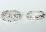 s925纯银一对学生情侣结婚戒指创意开口简约日韩版男女对戒未镶嵌