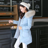 冬装新款2015棉衣女中长款修身大码加厚韩版棉袄女款学生棉服外套