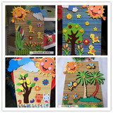 幼儿园教室墙面布置装饰材料用品*节日室内外走廊竹签挂饰