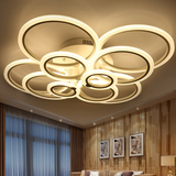 LED圆形吸顶灯简约个性大气卧室客厅艺术调光创意餐厅包邮灯具