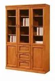 大气橡木实木书柜带抽屉带门环保自由书房组合宜家现代简约中式