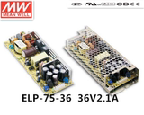 正品明纬1U高度裸板开关电源 ELP-75-36   DC36V 75W 2.1A