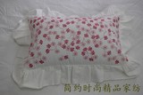 外贸出口床上用品布艺全棉纯棉白色靠背靠垫粉色刺绣绣花抱枕套
