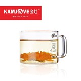 KAMJOVE/金灶K-105纯手工吹制耐热玻璃杯花草茶杯小杯4个礼品装