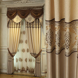 佛罗伦萨 欧式拼接加厚挡光遮光窗帘成品 客厅卧室书房大气 窗纱