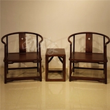 老榆木圈椅新中式餐椅传统手工扶手椅仿古明式椅子茶楼会所家具