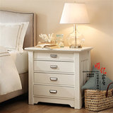 美式乡村风格欧式HHPB白色全实木床头柜定制桦木红橡木纯实木家具