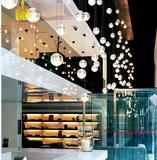 现代创意水晶 玻璃圆球形流星雨吊灯个性餐厅吧台楼梯工程LED灯饰
