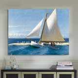 霍普美式帆船抽象装饰挂画壁画现代简约油画餐厅无框画帆布艺术画