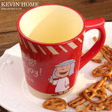 欧式咖啡杯马克杯陶瓷杯 创意可爱卡通牛奶大早餐杯 coffee mug