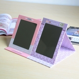 包邮韩式纸质折叠纸质随身镜化妆镜子折叠便携小镜子台式梳妆镜