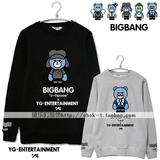 新品Bigbang权志龙MADE巡演同款外套YG小熊男女长袖圆套头领卫衣