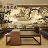 中式墙纸壁纸 客厅电视背景墙壁画 水墨竹子壁纸 无纺布大型壁画