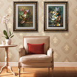 TQJ欧式客厅花卉装饰画现代沙发背景墙油画挂画玄关壁画三联画