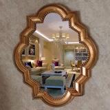 欧式镜复古异形做旧古典椭圆玄关装饰镜卫浴镜壁挂镜卫生间浴室镜