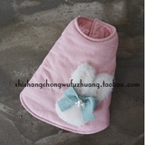 猫狗可爱兔子嫩粉棉衣 冬装保暖外套 韩国宠物手工衣服 正品代购