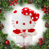 日本正品Hello kitty圣诞公仔毛绒玩具布娃娃玩偶 红白圣诞节礼物