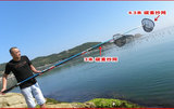 头不锈钢捞鱼网兜钓鱼伸缩超硬碳素抄网杆3米4米渔具折叠抄网