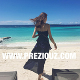 2016新款SelfPortrait吊带连衣裙蕾丝百褶海边度假沙滩裙长裙