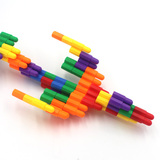 塑料拼插子弹头积木男孩女宝宝男童幼儿童益智玩具3-4-5岁半6周岁