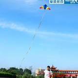 潍坊百特风筝 线轮1.8米/2.5米彩虹三角 微风易飞伞布风筝