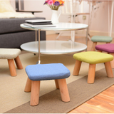 宜家实木小板凳矮凳方凳布艺沙发凳创意时尚客厅家用椅子儿童凳子