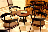 美式复古铁艺实木阳台桌椅休闲桌椅咖啡桌椅酒吧台桌椅实木三件套