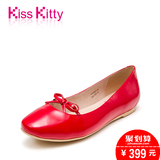 Kiss Kitty玛丽珍2016夏甜美牛漆皮革平跟单鞋女