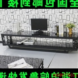 简约时尚电视柜黑色钢化玻璃影视柜创意风格个性时尚环保特价包邮