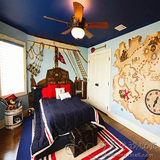 莎美尔 蓝色地中海风地毯 卧室客厅茶几儿童房幼儿园欧式满铺地毯