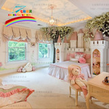 七彩精灵定制家具欧式美式创意特色实木儿童床公主床别墅床城堡床