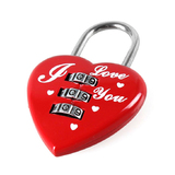 心形爱心密码锁情侣礼品箱包挂锁学生卡通小锁柜子锁