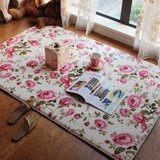 加厚珊瑚绒长方形地毯卧室房间满铺床边毯飘窗地毯地垫尺寸可定做